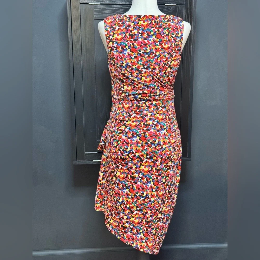 Betsey Johnson Multi Heart Print Sleeveless Ruchied Dress - Picture 3 of 11